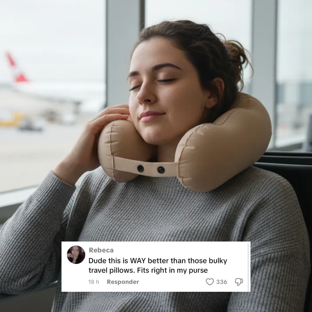 Inflatable & Lightweight Travel Pillow – AirNek